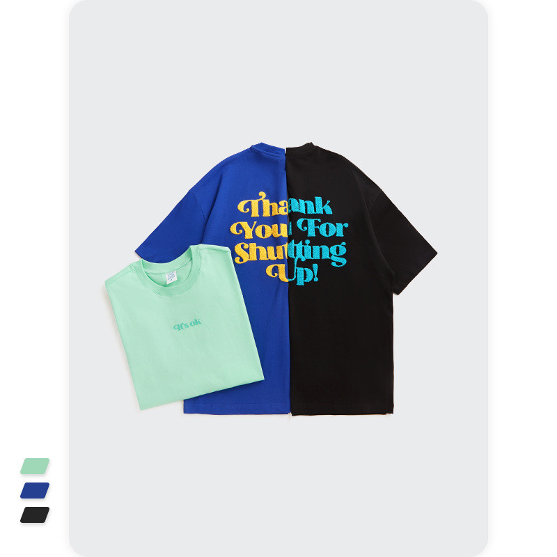 English letter printed T-shirt