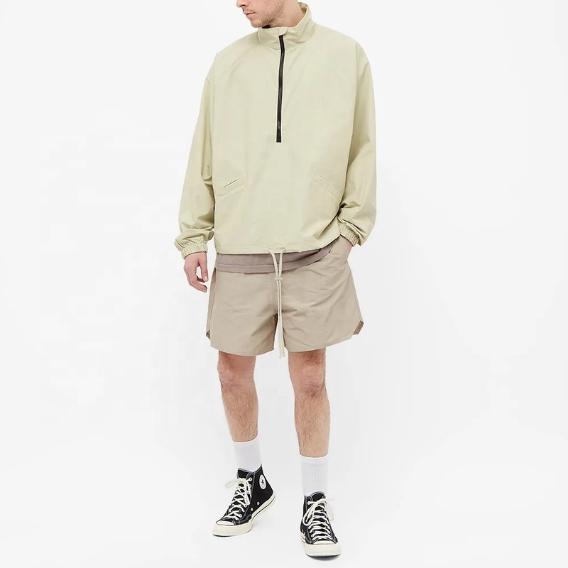 Funnel Neck Anorak Lightweight Windbreaker Jacket 