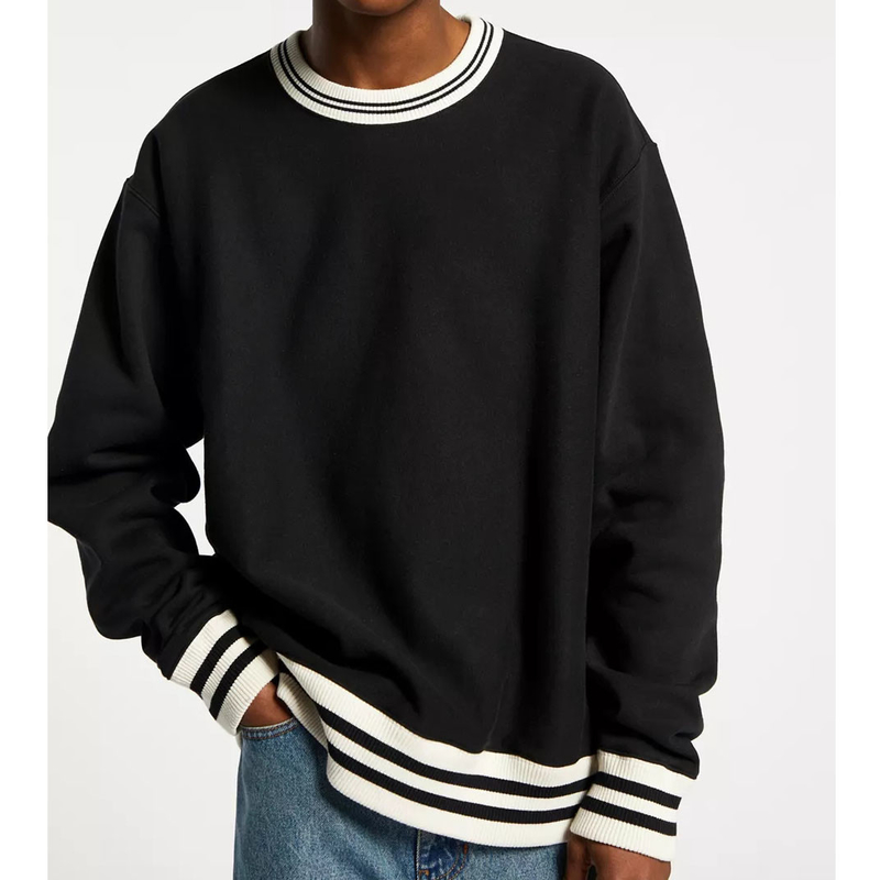 Plain Crew Neck Sweatshirt Crop Oversize 